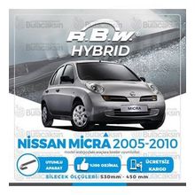 R.B.W Nissan Micra Ön 2005-2010 Hibrit Silecek Takımı