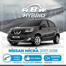 R.B.W Nissan Micra Ön 2017-2018 Hibrit Silecek Takımı