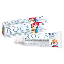 R.O.C.S. 45 gr Kids 3-7 Yaş Meyve Külahı Tadında Florürsüz Çocuk Diş Macunu