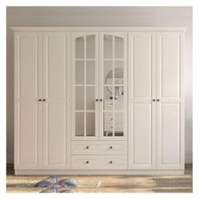 Rabi Beyza Country Beyaz 210 cm 6 Kapaklı 2 Çekmeceli Gardırop