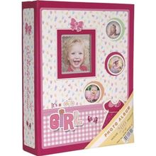 Rabsev 10x15cm 200 Fotoğraf Kapasiteli Lüks Bebek Fotoğraf Albümü RS462003-P pembe