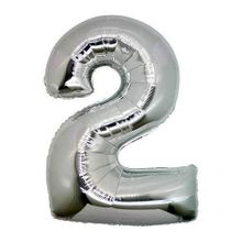 Rakamı Gümüş 40 cm 2 Folyo Balon