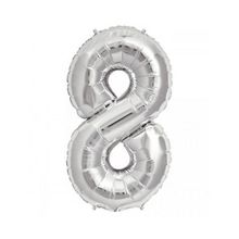 Rakamı Gümüş 40 cm 8 Folyo Balon