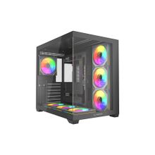 Rampage Ares ARGB Temperli Cam 750 W Siyah ATX Gaming Bilgisayar Kasası