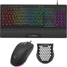 Rampage Eclipse RGB Türkçe Siyah Gaming Klavye Mouse Set