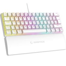 Rampage K60 Plower Beyaz 12 Işık Modlu Mekanik Bilek Destekli Blue Switch Gaming Oyuncu Klavye