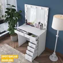 Rani BJ115 Hollywood Işıklı Aynalı Kulis Makyaj Masası