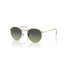 Ray-Ban Round Metal RB 3447 001/BH 50 Arista Gold-Green Vintage Unisex Güneş Gözlüğü