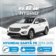 RBW Hyundai Santa Fe 2013-2015 Ön Hybrid Silecek Takımı