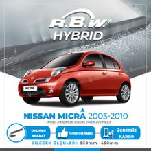 RBW Nissan Micra 2005-2010 Ön Hybrid Silecek Takımı