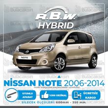 RBW Nissan Note 2006-2014 Ön Hybrid Silecek Takımı