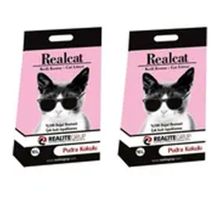 Real Cat 10 lt x 2 Adet Pudralı Topaklanan Kedi Kumu