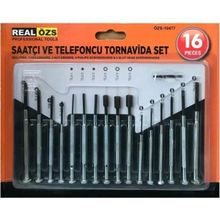 Real Özs 16 Parça Saatçı ve Telefoncu Tornavida Seti