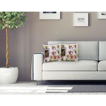 RealHomes Çiçek Temalı Dijital Baskılı Dekoratif Yastık Kırlent Kılıfı