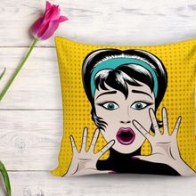 RealHomes Pop Art Resimli Dijital Baskılı Dekoratif Yastık Kırlent Kılıfı