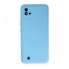 Realme C11 2021 Nano İçi Kadife Silikon Mavi Kılıf