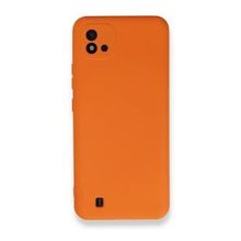 Realme C11 2021 Nano İçi Kadife Silikon Turuncu Kılıf