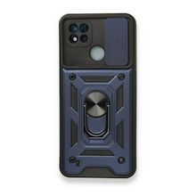Realme C11 2021 Pars Lens Yüzüklü Silikon Lacivert Kılıf