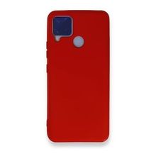 Realme C15 Nano İçi Kadife Silikon Kırmızı Kılıf