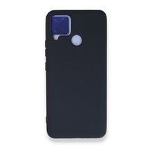 Realme C15 Nano İçi Kadife Silikon Lacivert Kılıf