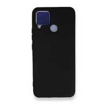 Realme C15 Nano İçi Kadife Silikon Siyah Kılıf