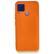 Realme C15 Nano İçi Kadife Silikon Turuncu Kılıf