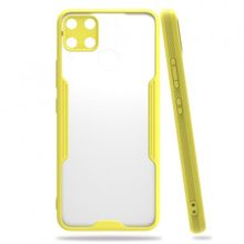 Realme C15 Platin Silikon Sarı Kılıf