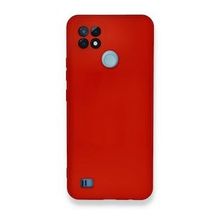Realme C21 Nano İçi Kadife Silikon Kırmızı Kılıf