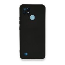 Realme C21 Nano İçi Kadife Silikon Siyah Kılıf