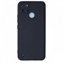Realme C25Y Nano İçi Kadife Silikon Lacivert Kılıf