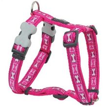Reddingo Bone Yard Desenli 25 Mm XL Pembe Köpek Göğüs Tasması