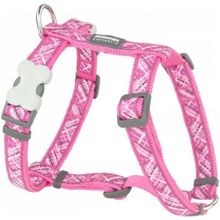 Reddingo Flanno Desenli Pembe 20 mm Köpek Göğüs Tasması