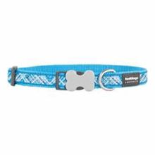 Reddingo Flanno Desenli Turkuaz 25 mm Köpek Boyun Tasması