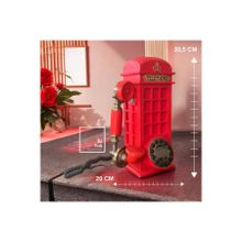 Redphone Retro Kırmızı Telefon Kulübesi Tasarımlı Masaüstü Telefon Sabit Hat Telefonu Ofis Ev VIP Kırmızı