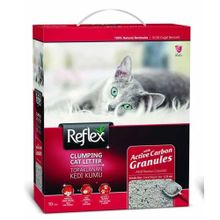 Reflex 10 lt Aktif Karbonlu Topaklanan İnce Taneli Bentonit Kedi Kumu