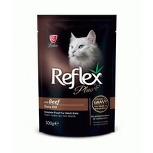 Reflex 100 gr Plus Pouch Gravy Biftekli Soslu Kedi Yaş Maması