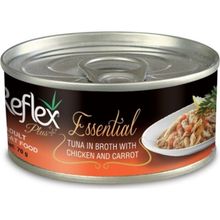 Reflex Plus Essential Ton Balıklı ve Havuçlu Konserve Yetişkin Kedi Maması 70 gr