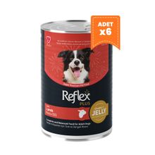 Reflex Plus Jöle İçinde Kuzu Etli Yetişkin 6x400 gr Konserve Köpek Maması