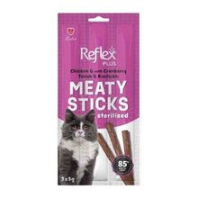 Reflex Plus Tavuklu ve Kızılcıklı Kısırlaştırılmış 3 Adet 5 grYetişkin Kedi Ödül Maması