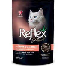 Reflex Plus Ton Balıklı ve Somonlu Jelly 100 gr Kedi Maması Pouch