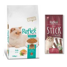 Reflex Sterilised Somon Balıklı 1.5 kg Kısır Kedi Maması + Reflex Ciğerli Stick