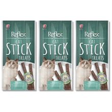 Reflex Tahılsız Kuzu Eti ve Kedi Çimli Stick Kedi Ödül Maması 3 x 5 gr x 3 Adet