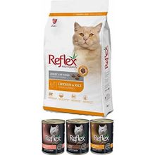Reflex Tavuklu Pirinçli Yavru Kedi Maması 15 kg ve Plus Yavru Kedi Konservesi 3 Adet
