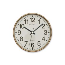 Regal 0252 GI Yuvarlak 26 Cm Yaldız Çerç. Duvar Saati