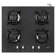 Regal RGL SGO 610S 4 Gözlü Gazlı Paslanmaz Cam Yüzeyli Set Üstü Ocak Siyah