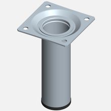 Regalux Çelik Boru Yuvarlak 100 mm Paslanmaz Çelik Renginde Masa Ayağı