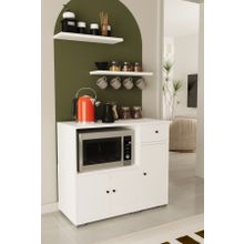 Remaks Kahve Köşesi 90 Cm Çok Amaçlı Dolap Mikrodalga Set altı Mutfak Dolabı Alt Dolap Beyaz