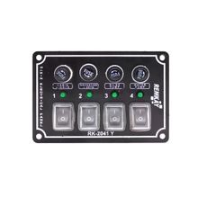 Remkay 12V 4'lü İzoleli Yatay Switch Panel