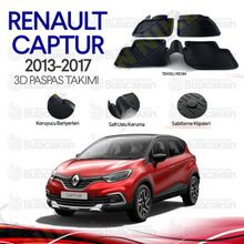 Renault Captur 2013-2017 3D Havuzlu Paspas