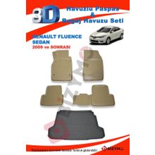 Renault Fluence Sedan 2009 ve Sonrası Bej Paspas ve Bagaj Havuzu